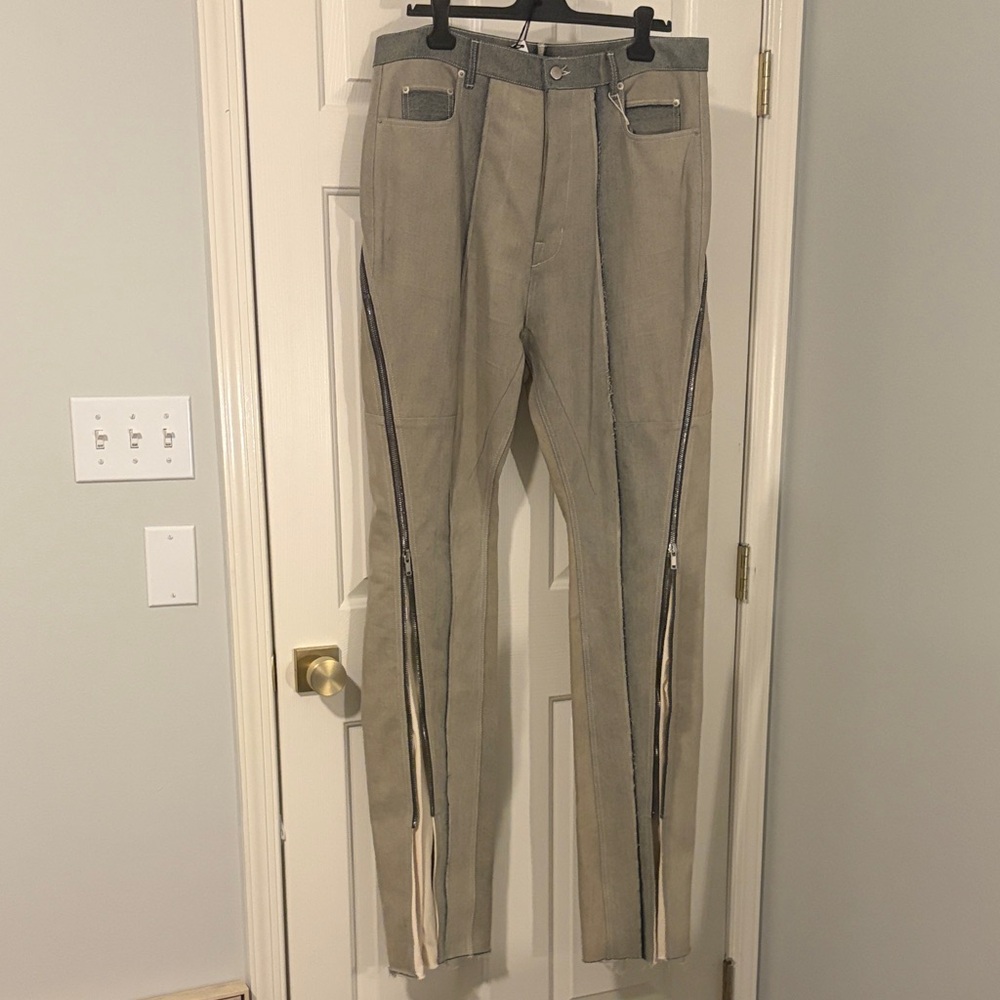 Rick Owens Runway Bolan Banana Hustler Patchwork Denim